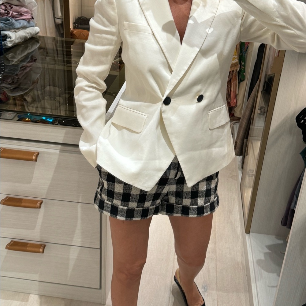 Rag & Bone white linen blazer. Size 4